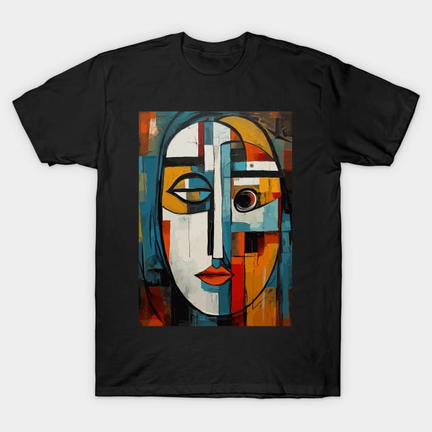 Confused Face Abstract Art T-Shirt by Art-Jiyuu